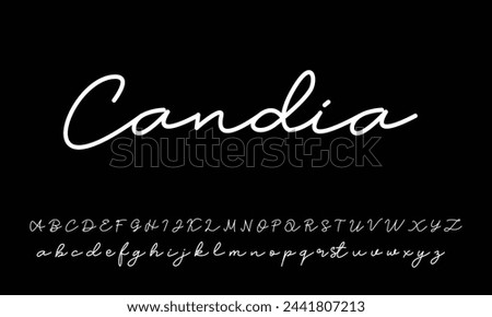 Best Alphabet Beautiful Calligraphy Signature Font lettering handwritten Royalty-Free Stock Photo #2441807213