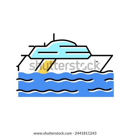 yacht transport color icon vector. yacht transport sign. isolated symbol illustration