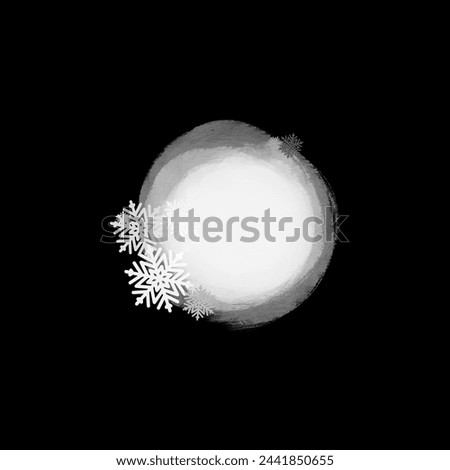 Artistic winter, Christmas mask. Basis creative element universal use for design isolated on black background
