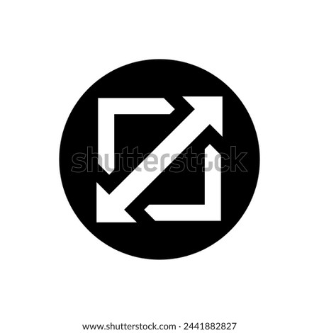 Full Screen icon vector. Expand illustration sign. Open symbol or logo.