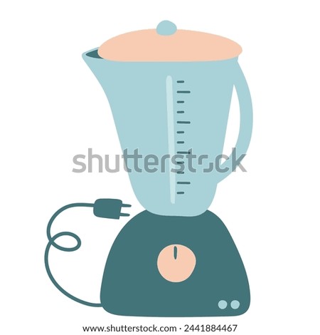 countertop blender. Small household kitchen electrical appliances. Clip art