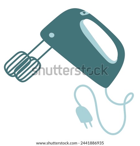 mixer. Small household kitchen electrical appliances. Clip art
