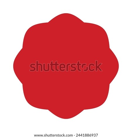 Two squircle squares, red shape icon. A symbol made from angled curved squares isolated on a white background. Royalty-Free Stock Photo #2441886937