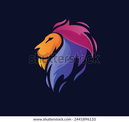 Abtsract Lion Head Logo Design