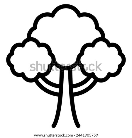 Tree ecology object icon illustration