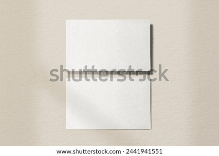 Business card photo, minimal design resource, front and back sides, JPG high quality image