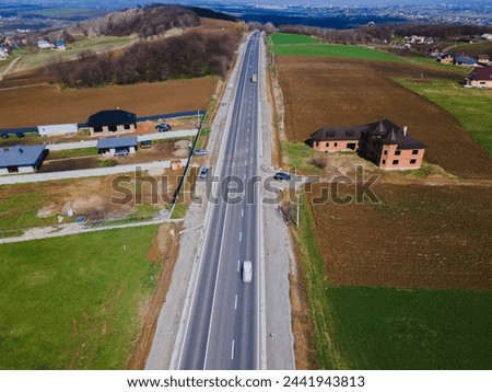 a beautiful and new country road