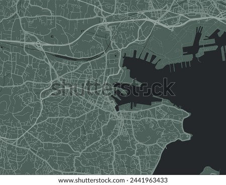 Vector city map of La Seyne-sur-Mer in the France with white roads isolated on a green background. Royalty-Free Stock Photo #2441963433