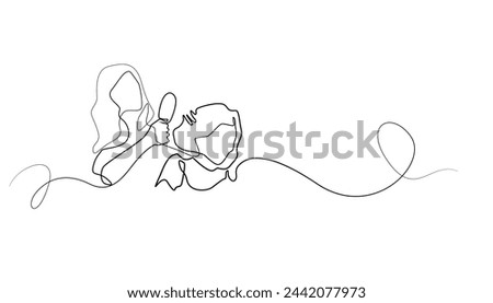continuous line of mother combing her child's hair. single line of mother caring for child. combing hair drawn in one line