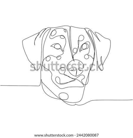 Dalmatian, dog breed, companion dog one line art. Continuous line drawing of friend, dog, doggy, friendship, care, pet, animal, family, canine.
