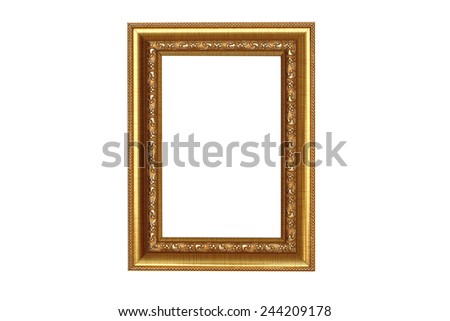 Vintage Gold frame isolate on white background