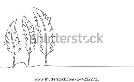Self-drawing of continuous drawing of one line of feathers