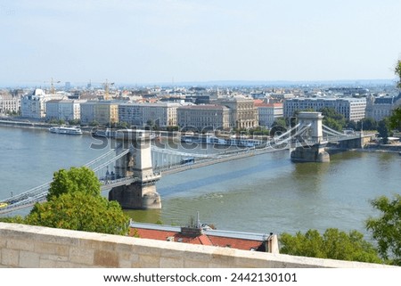 View of Budapest from the Buda castle at summer.