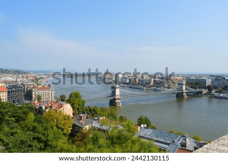 View of Budapest from the Buda castle at summer.