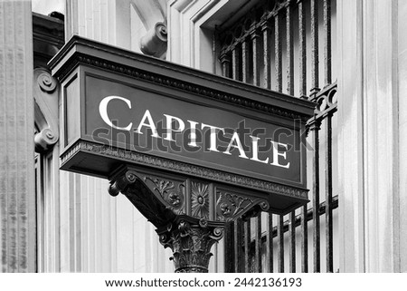 external information and advertising signboard Capitale