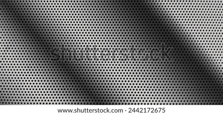 grey metal grid background with black gradient.