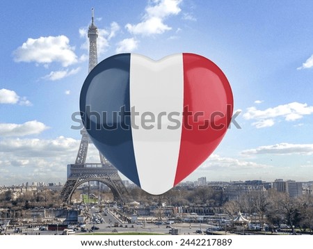 Flag of France The national flag of France is a tricolour featuring three vertical bands coloured blue, white, and red. It is known to English speakers as the Tricolour, although the flag of Ireland a
