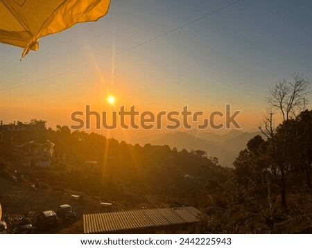 Beautiful Sunset from the mountains