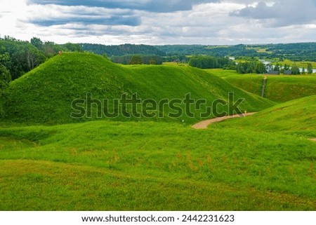 The Hillforts of Kernave, ancient capital of Grand Duchy of Lithuania. Royalty-Free Stock Photo #2442231623