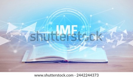 Open book with abbreviation concept
