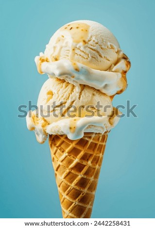 Vanilla Ice cream close up