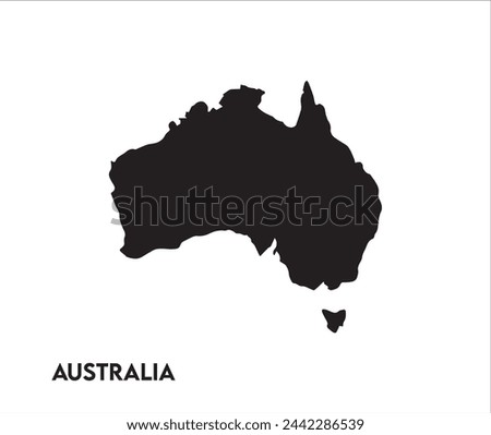 Australia icon vector design, Australia Logo design, Australia's unique charm and natural wonders, Use it in your marketing materials, travel guides, or digital projects, Australia map logo vector Royalty-Free Stock Photo #2442286539