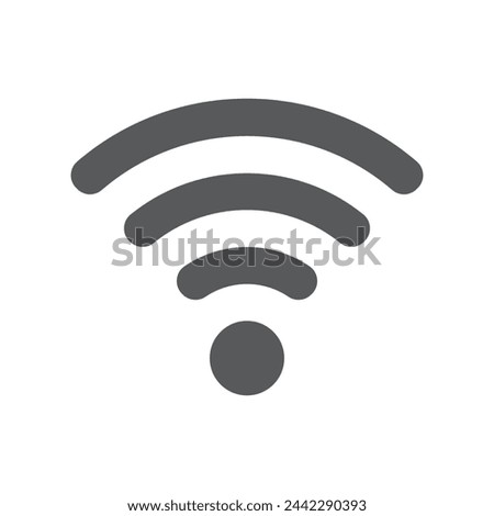 Free wi-fi logo wireless icon isolated in the white background