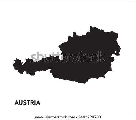 Austria icon vector design, Austria Logo design, Austria's unique charm and natural wonders, Use it in your marketing materials, travel guides, or digital projects, Austria map logo vector Royalty-Free Stock Photo #2442294783
