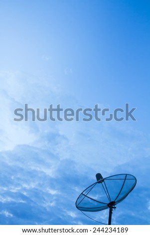 Satellite Dish with blue sky background