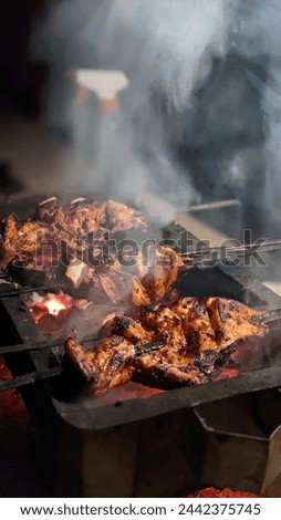 BBQ picture Smoky Chicken Coal Attractive BBQ with Smoke picture 