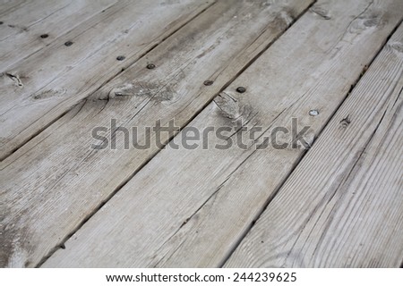 Close up shot of wooden deck