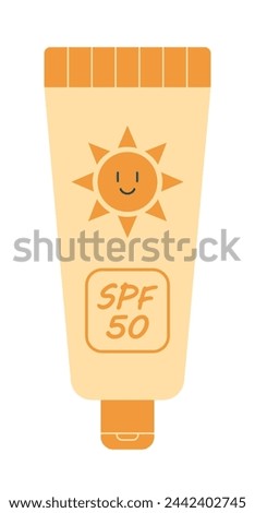 Vector sunscreen isolated on white background