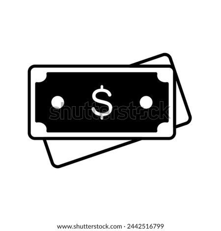 dollar money vertor icon. isolated in white background