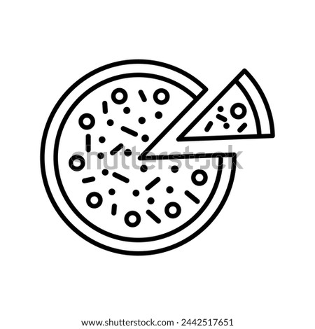 vector icon pizza on white background