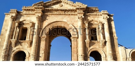 Jerash Castle in jordan In the Middle East, the continent of Asia