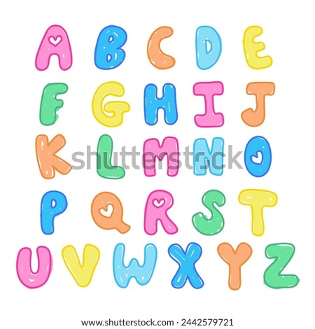 Hand drawn A-Z alphabet letters for font, typography, text, icon, logo, print, social media post, ads, card, stickers, tattoo, cute clip arts, sign, symbol, pattern, fabric, clothing, education book
