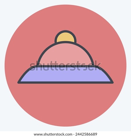 Icon Hat. related to South Africa symbol. color mate style. simple design illustration