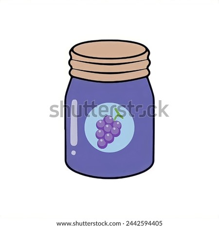 Cartoon grape jam food image