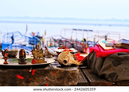 Sacred Serenity: Shiva, Ganga, and Banaras - A Spiritual Journey." This captures the essence of the subjects in your picture and their significance in Hinduism and spiritual practices.
