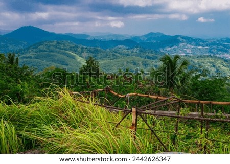 Fine art travel photography of the overlook from Big Buddha hill viewing the stunning lush hills around us in Phuket, Thailand.