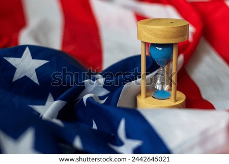 Sand-glass in the American flag