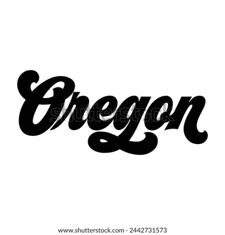 Oregon typography design with map vector. Editable college t-shirt design printable text effect vector