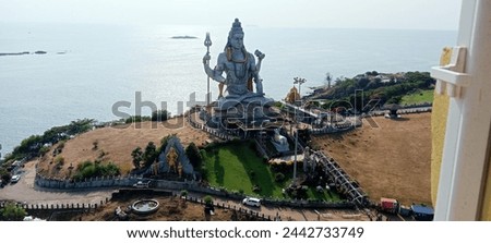 Murudeshwar Mahadev, Murdeshwar is a town in Uttara Kannada district in the state of Karnataka, India, It is famous for the world's second tallest Shiva statue. Royalty-Free Stock Photo #2442733749