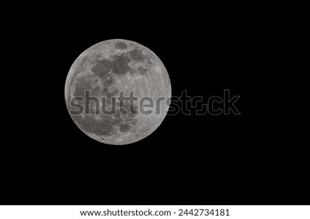Full moon also known as the Worm Moon, taken March 25, 2024 over Ottawa, Canada