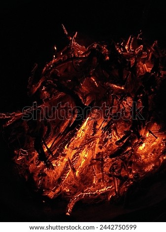 A beautiful picture taken while enjoying fire in winter. It was taken at the end.