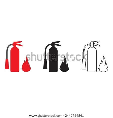Extinguisher Icon Set Vector Design.