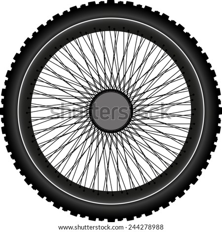 motorcycle wheel abstract vector illustration isolated eps 10 \ motorcycle wheel