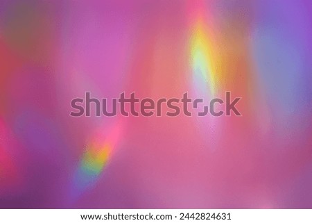 Sunlight background, abstract photo with sunshine and rainbow flare, vivid colored minimal photo. Prism light and caustic effects texture, trendy aesthetic view diffraction sunbeams, blur glow overlay