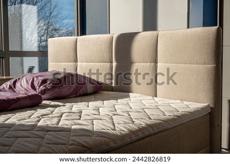 Colorful modern decorative pillow with mattress on the core