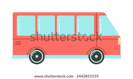 Vector bus isolated on white background